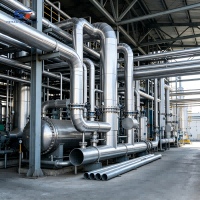 Réseau de tuyauterie en acier inoxydable à grande échelle pour une usine pétrochimique