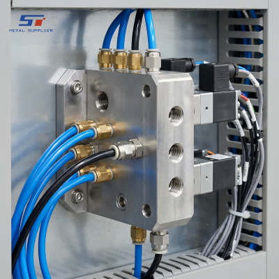 Collecteurs en acier inoxydable usinés avec précision pour un système de distribution de fluides automatisé