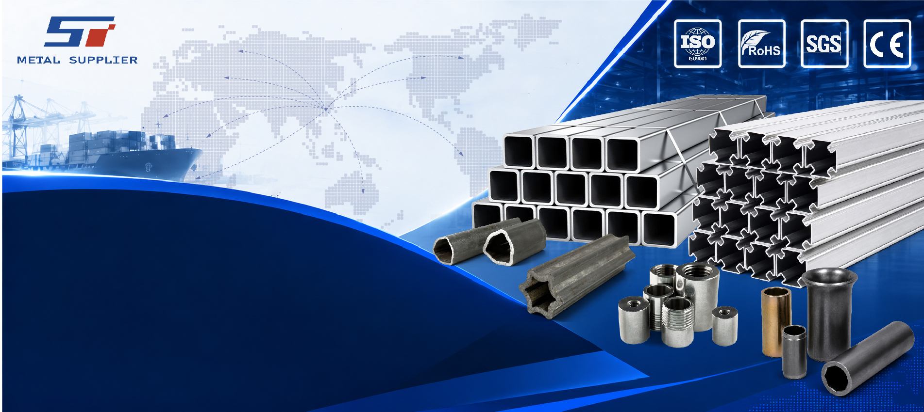 Fabricant chinois de tubes en acier et de produits métalliques, spécialisé dans la production de tubes sans soudure, de tubes soudés, de tubes en acier de précision et d'acier galvanisé, certifié ISO 9001.