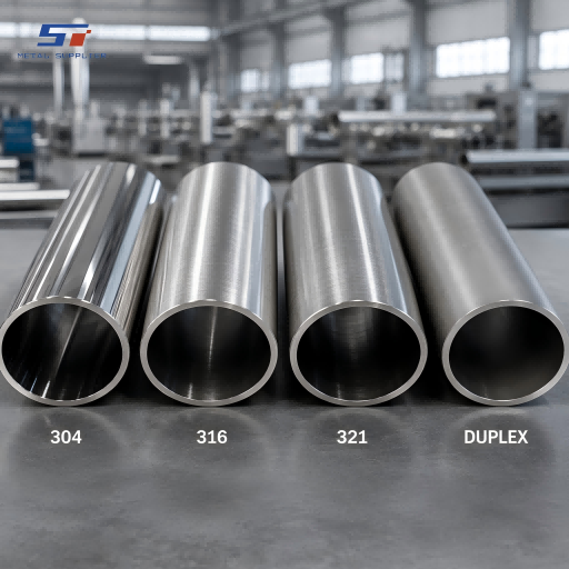 Explication des nuances de tubes en acier inoxydable : 304, 316, 321 et duplex pour les acheteurs industriels
